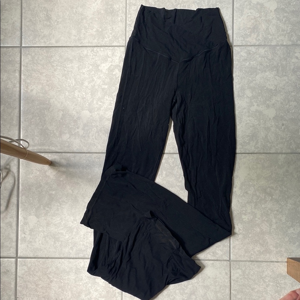 Aerie Black High-Waisted Flare Leggings